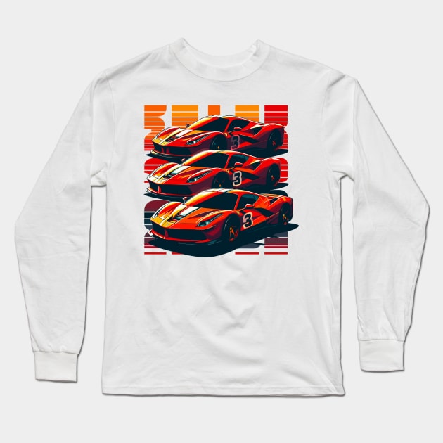 Ferrari F8 Long Sleeve T-Shirt by Vehicles-Art